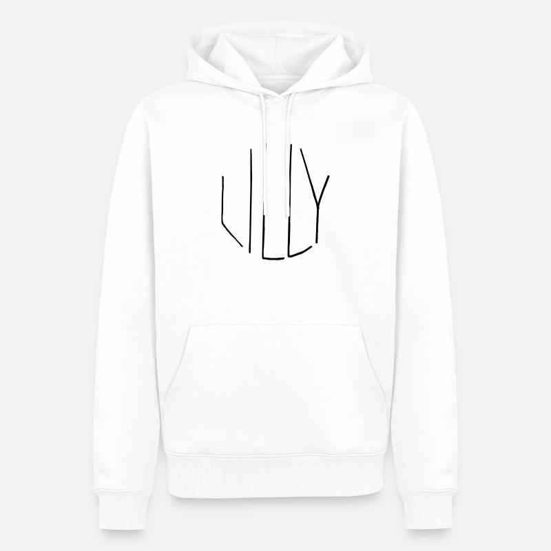 Lilly - Sweat à capuche Premium bio Homme - blanc
