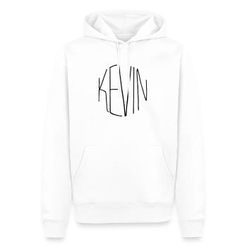 Kevin - Männer Premium Bio Hoodie - Weiß - Vorne - Nico (187cm)