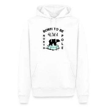 Ours polaire Wilderness Antarctique - Sweat à capuche Premium bio Homme - blanc - Devant - Nico (187cm)