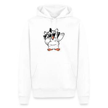 Eule Dabbing Dab Dance Pose Geste Sonnenbrille süß - Männer Premium Bio Hoodie - Weiß - Vorne - Nico (187cm)
