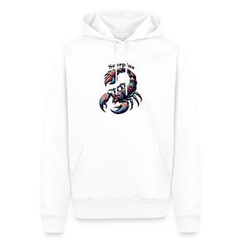 Scorpion Scorpion coloré - Sweat à capuche Premium bio Homme - blanc - Devant - Nico (187cm)