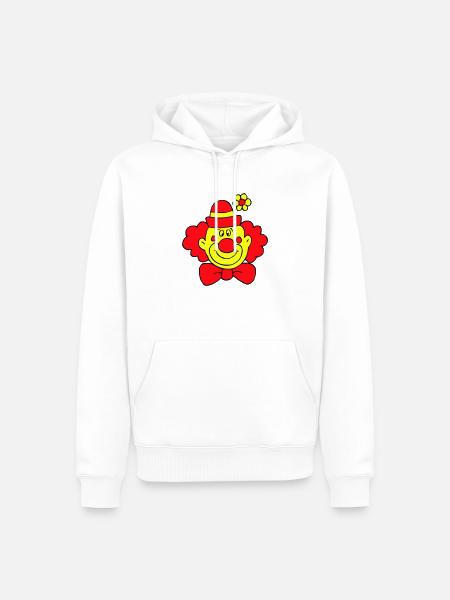 Clown - Männer Premium Bio Hoodie - Weiß