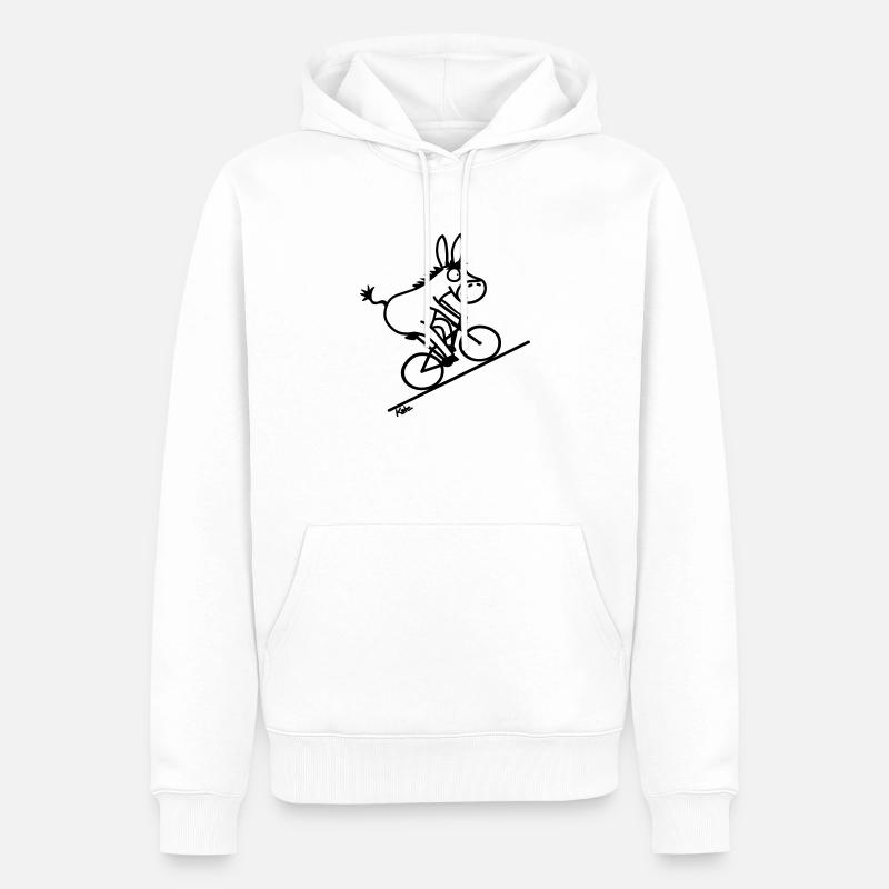 Drahtesel (klein) - Männer Premium Bio Hoodie - Weiß