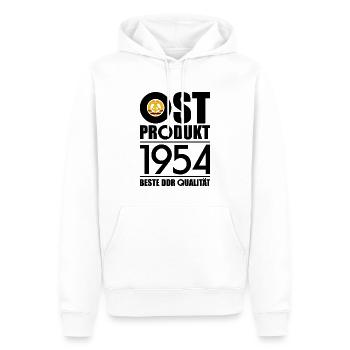 72. GEBURTSTAG OSSI OSTPRODUKT 1954 DDR - Männer Premium Bio Hoodie - Weiß - Vorne - Nico (187cm)