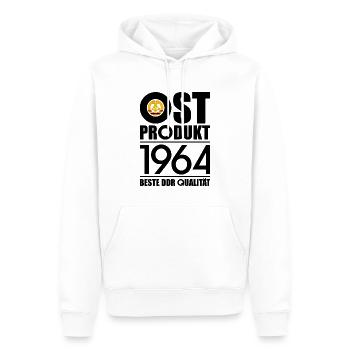62. GEBURTSTAG OSSI OSTPRODUKT 1964 DDR - Männer Premium Bio Hoodie - Weiß - Vorne - Nico (187cm)