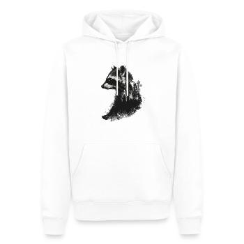 Mignon raton laveur raton laveur nature bébé raton laveur forêt - Sweat à capuche Premium bio Homme - blanc - Devant - Nico (187cm)