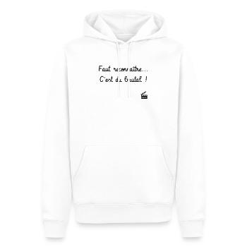 Les Tontons Flingueurs ! Réplique culte - Alcool - Sweat à capuche Premium bio Homme - blanc - Devant - Nico (187cm)