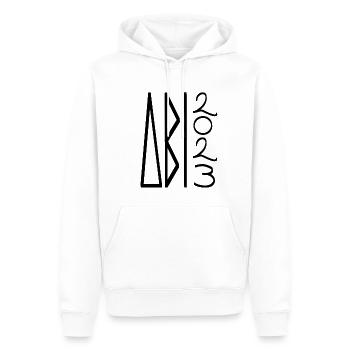 Abi 2023 | Abitur 2023 - Männer Premium Bio Hoodie - Weiß - Vorne - Nico (187cm)