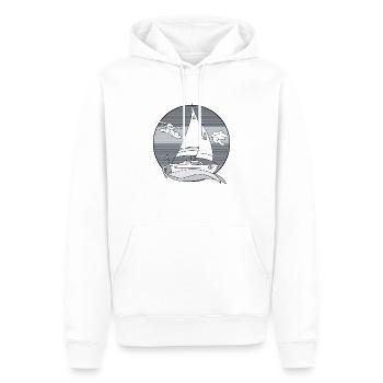 Segelboot - Männer Premium Bio Hoodie - Weiß - Vorne - Nico (187cm)