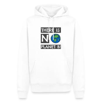 There is no Planet B! - Männer Premium Bio Hoodie - Weiß - Vorne - Nico (187cm)