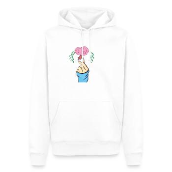 CutenessLove - Männer Premium Bio Hoodie - Weiß - Vorne - Nico (187cm)