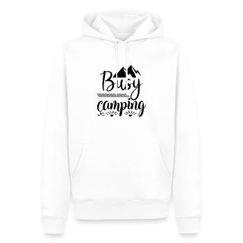 busy camping - Männer Premium Bio Hoodie - Weiß - Vorne - Nico (187cm)