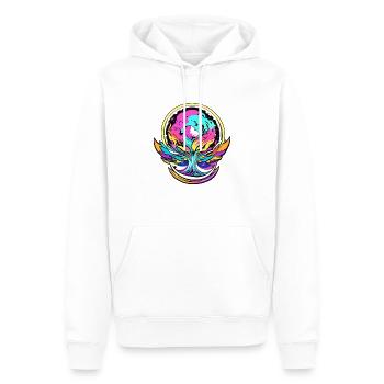 Baum des Lebens - Männer Premium Bio Hoodie - Weiß - Vorne - Nico (187cm)