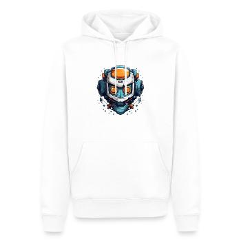 Roboter - Männer Premium Bio Hoodie - Weiß - Vorne - Nico (187cm)