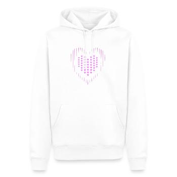 Herzen rosa Herzen rosa Muster - Männer Premium Bio Hoodie - Weiß - Vorne - Nico (187cm)