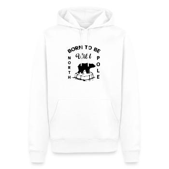 Ours polaire Wilderness Antarctique - Sweat à capuche Premium bio Homme - blanc - Devant - Nico (187cm)