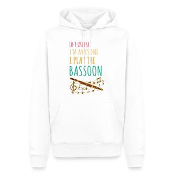 Instrument à vent en bois et instrument à vent basson - Sweat à capuche Premium bio Homme - blanc - Devant - Nico (187cm)