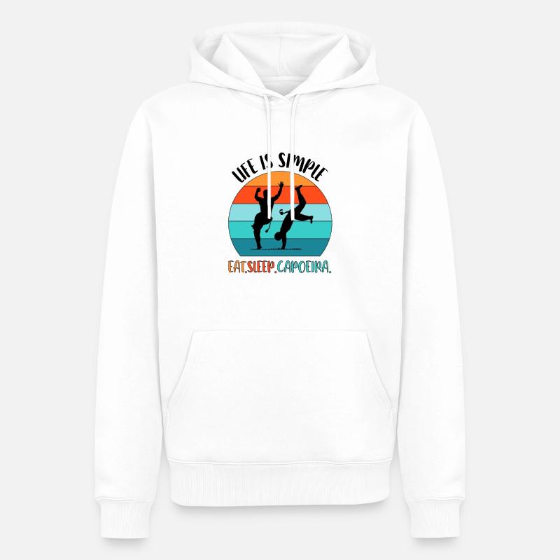 Capoeira - Sweat à capuche Premium bio Homme - blanc