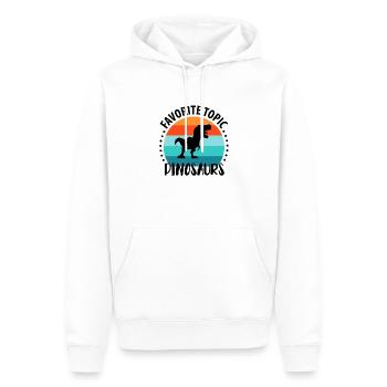 Paléontologie Dinosaures - Sweat à capuche Premium bio Homme - blanc - Devant - Nico (187cm)