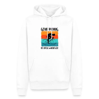 Cyclisme Vélo de route Vélo Gravel Contre-la-montre Vélo - Sweat à capuche Premium bio Homme - blanc - Devant - Nico (187cm)