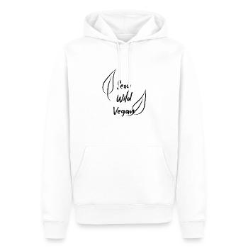 Végétalien Végétalien Bien-être animal Végétarien Végétarien - Sweat à capuche Premium bio Homme - blanc - Devant - Nico (187cm)