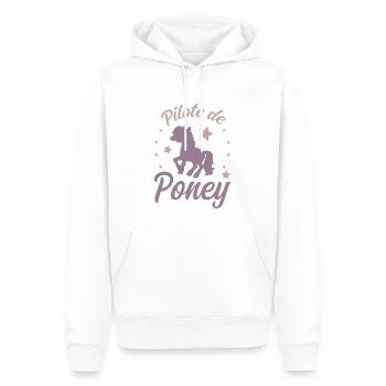 Pony-Pilot - Männer Premium Bio Hoodie - Weiß - Vorne - Nico (187cm)