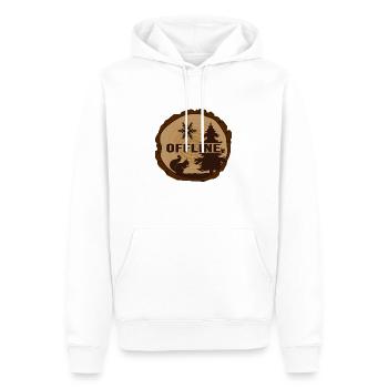 Randonnée Hiver Randonnée En plein air Nature Ami - Sweat à capuche Premium bio Homme - blanc - Devant - Nico (187cm)