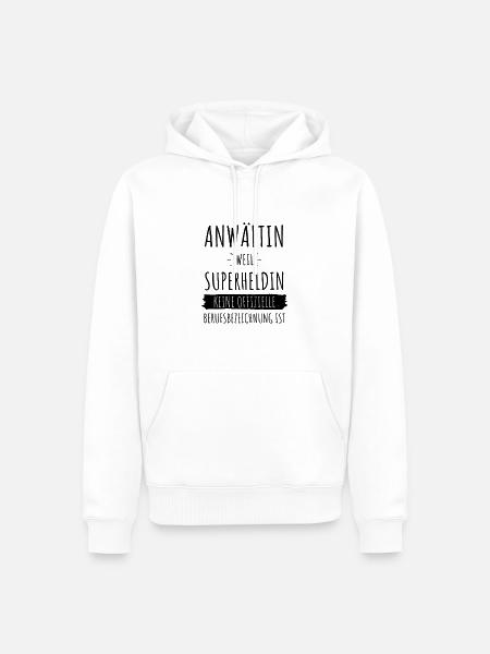 Anwältin Anwaltskanzlei Jura Studentin Geschenk - Männer Premium Bio Hoodie - Weiß
