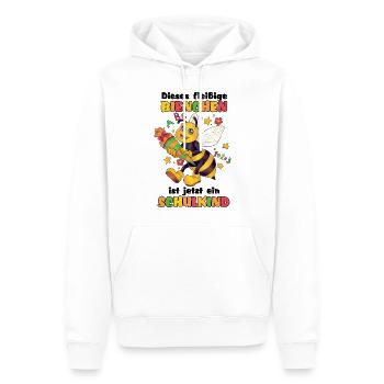 Biene fleißig Schule Zuckertüte Bienchen Kind - Männer Premium Bio Hoodie - Weiß - Vorne - Nico (187cm)