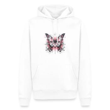 Papillon avec l’harmonie mystique du look mandala - Sweat à capuche Premium bio Homme - blanc - Devant - Nico (187cm)