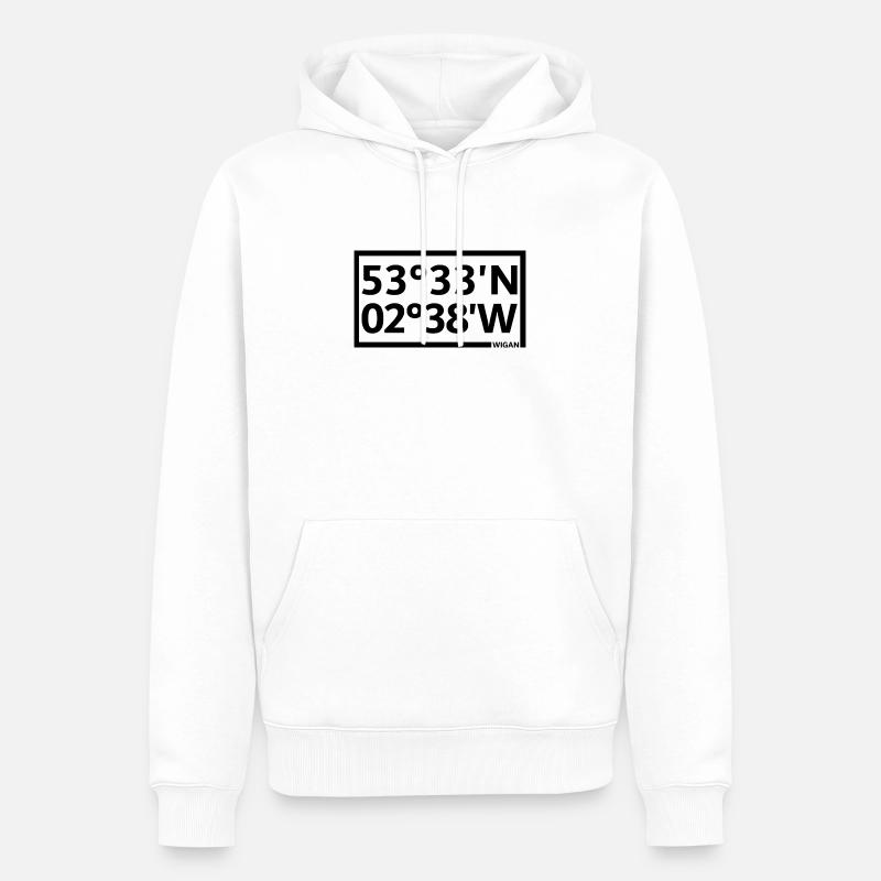 Wigan Coordinates - Men’s Premium Organic Hoodie - white
