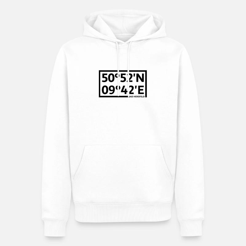 Coordonnées de Bad Hersfeld - Sweat à capuche Premium bio Homme - blanc
