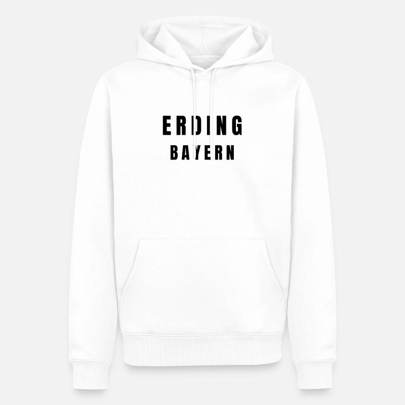 Erding, Bavière - Sweat à capuche Premium bio Homme - blanc