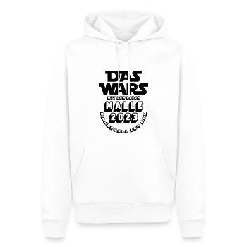 Das Wars | Malle 2023 | Dauervoll ich bin - Männer Premium Bio Hoodie - Weiß - Vorne - Nico (187cm)