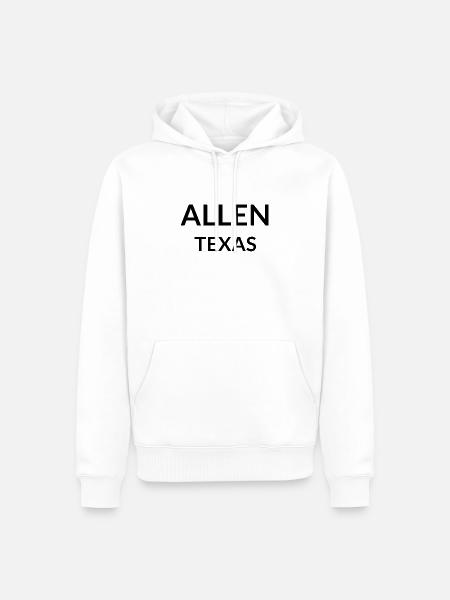 Allen Texas USA - Men’s Premium Organic Hoodie - white
