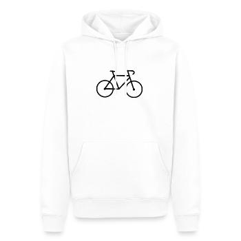 Fahrrad Drahtesel Rennrad Zweirrad - Männer Premium Bio Hoodie - Weiß - Vorne - Nico (187cm)