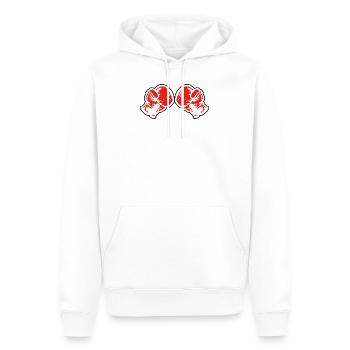 Gants de boxe - Sweat à capuche Premium bio Homme - blanc - Devant - Nico (187cm)