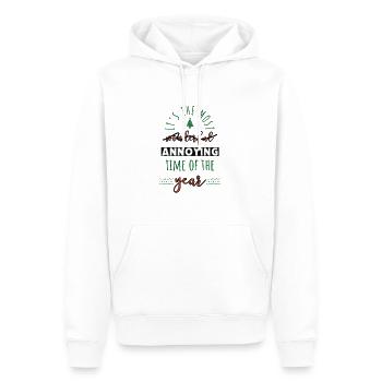 It's the most wonderful time of the year - NOT - Männer Premium Bio Hoodie - Weiß - Vorne - Nico (187cm)