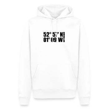 Coordonnées de Nottingham - Sweat à capuche Premium bio Homme - blanc - Devant - Nico (187cm)