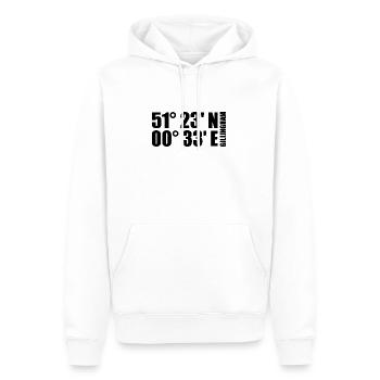 Coordonnées de Gillingham - Sweat à capuche Premium bio Homme - blanc - Devant - Nico (187cm)