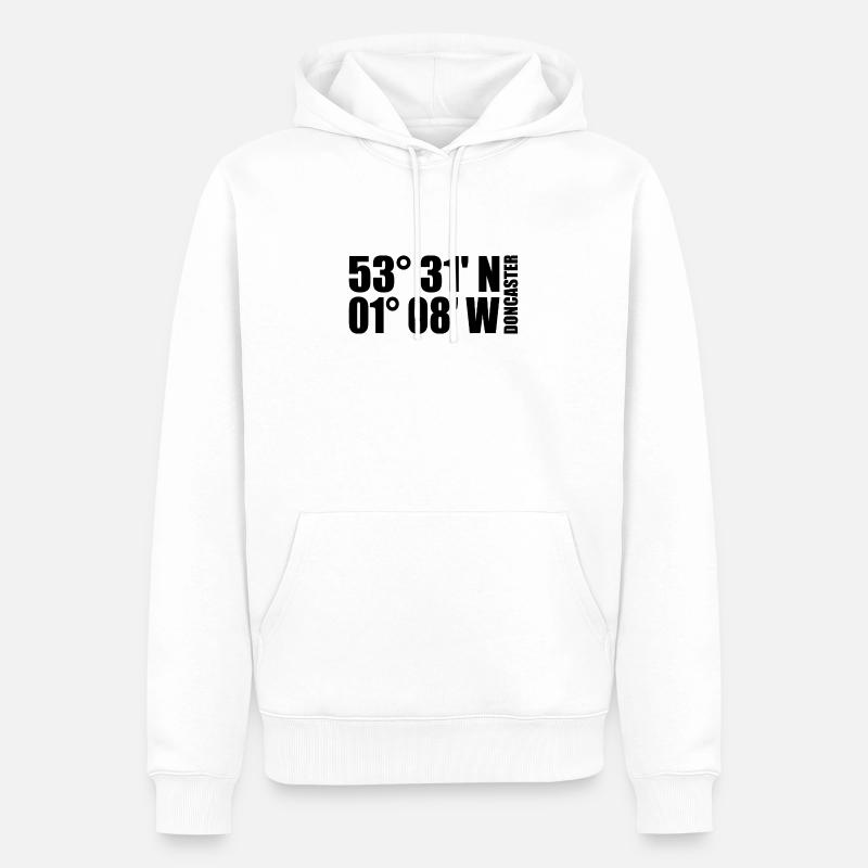 Coordonnées de Doncaster - Sweat à capuche Premium bio Homme - blanc