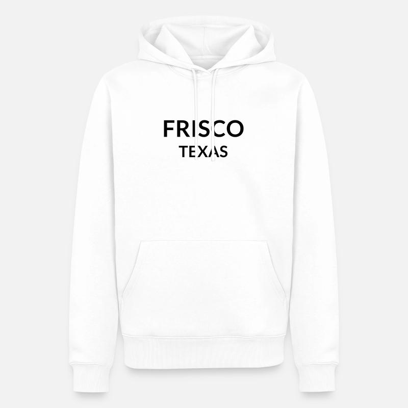 Frisco, Texas, États-Unis - Sweat à capuche Premium bio Homme - blanc