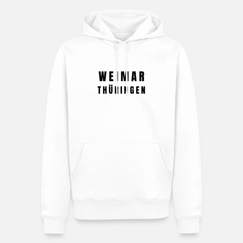 Weimar, Thuringe - Sweat à capuche Premium bio Homme - blanc
