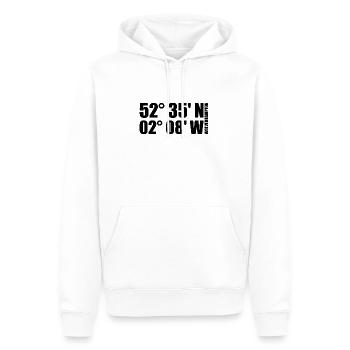 Wolverhampton Koordinaten - Männer Premium Bio Hoodie - Weiß - Vorne - Nico (187cm)