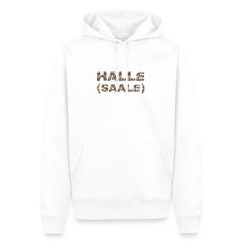 Halle (Saale) Hund - Männer Premium Bio Hoodie - Weiß - Vorne - Nico (187cm)