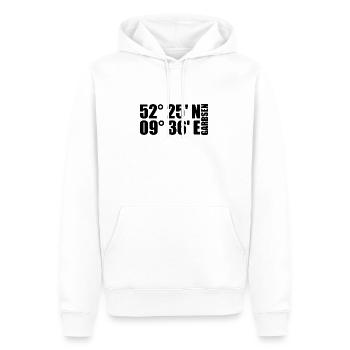 Coordonnées garbsen - Sweat à capuche Premium bio Homme - blanc - Devant - Nico (187cm)