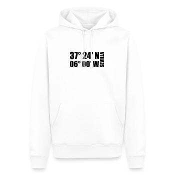 Coordonnées de Séville - Sweat à capuche Premium bio Homme - blanc - Devant - Nico (187cm)
