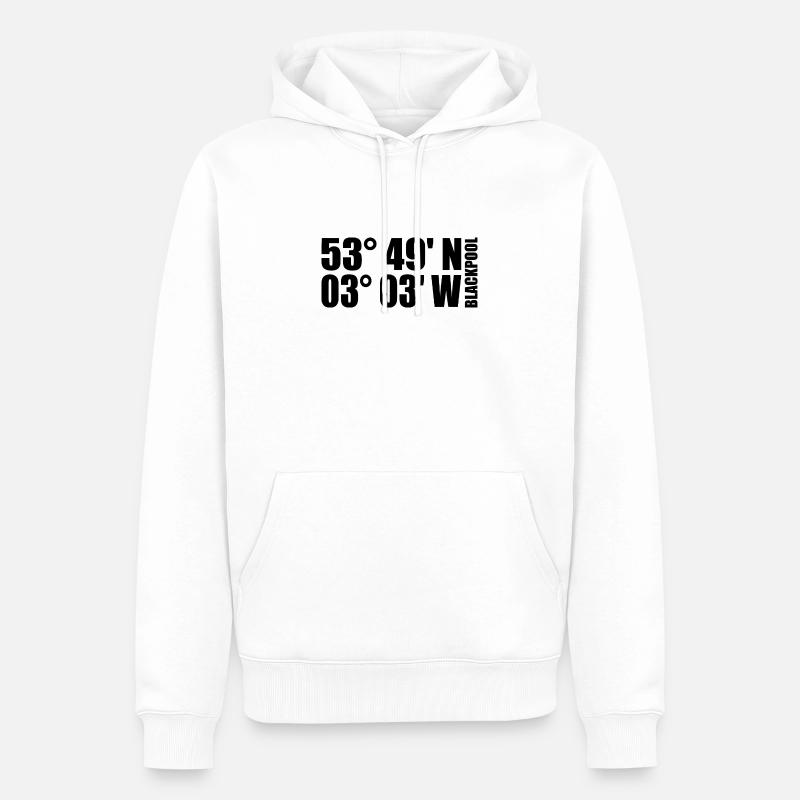 Coordonnées de Blackpool - Sweat à capuche Premium bio Homme - blanc