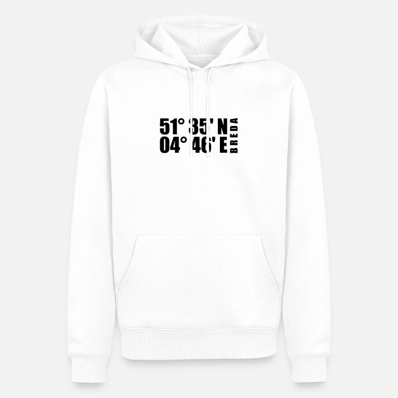 Coordonnées de Breda - Sweat à capuche Premium bio Homme - blanc