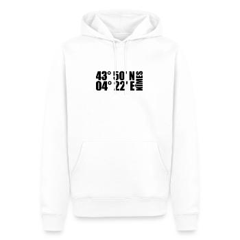 Nîmes coordinates - Men’s Premium Organic Hoodie - white - Front - Nico (187cm)